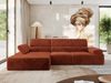 Mks Möbel 'RILASSO' Ecksofa, mit Relax-funktion, Elektrisch verstellbarer Sitz, L-förmige Ecke mit Armlehnen, Wellenfeder, Orange, Stoff, links Bild 3