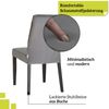 smart Esszimmerstuhl Bezug aus Samt grau | Stuhlbeine aus Massivholz Buche lackiert - Küchenstuhl, Wohnzimmerstuhl, Polsterstuhl mit Schaumstoffpolsterung Bild 2