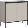 Kommode B/H/T: 92x83x38 cm in Kaschmir Nachbildung und schwarz Bild 1