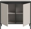 Kommode B/H/T: 92x83x38 cm in Kaschmir Nachbildung und schwarz Bild 3
