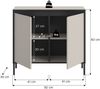 Kommode B/H/T: 92x83x38 cm in Kaschmir Nachbildung und schwarz Bild 4