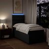 vidaXL Boxspringbett mit Matratze Schwarz 90x190 cm Stoff 3292652 Bild 5