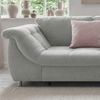 Ecksofa Schlafcouch L-Garnitur ausziehbar Ottomane rechts Mikrofaser in Grau Bild 4