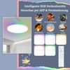 ZMH Deckenlampe LED Deckenleuchte RGB - Ø30cm Schlafzimmerlampe Flach Farbwechsel Dimmbar mit Fernbedienung 24W Schlafzimmer Deckenbeleuchtung Rund Badezimmerlampe IP44 für Kinderzimmer Badezimmer Bild 5
