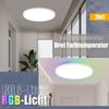 ZMH Deckenlampe LED Deckenleuchte RGB - Ø30cm Schlafzimmerlampe Flach Farbwechsel Dimmbar mit Fernbedienung 24W Schlafzimmer Deckenbeleuchtung Rund Badezimmerlampe IP44 für Kinderzimmer Badezimmer Bild 2