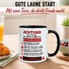 Momentals Tasse 40 Geburtstag Mann Frau – ACHTUNG – Geburtstagsgeschenk Männer Frauen, Gratis Versand · Links-&Rechtshänder · Spülmaschinenfest Bild 3