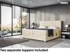 MEBLINI Boxspringbett Elektrisch EDISON 200x200 cm mit Bettkasten - H3/Beige Samt Polsterbett - Doppelbett mit Toppers & Taschenfederkern-Matratzen Bild 5