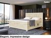 MEBLINI Boxspringbett Elektrisch EDISON 200x200 cm mit Bettkasten - H3/Beige Samt Polsterbett - Doppelbett mit Toppers & Taschenfederkern-Matratzen Bild 3