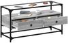 vidaXL TV-Schrank mit Glasplatte Grau Sonoma 98x35x51 cm Holzwerkstoff 846067 Bild 3