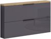 XORA 'IDEA' Hängeschuhschrank Schuhkommode, Holznachbildung Anthrazit, 140 x 82 x 19 cm, mit Schuhkörben und Dämpfung Bild 1