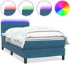 vidaXL Boxspringbett mit Matratze & LED Dunkelblau 80x210 cm Samt 3316861 Bild 2