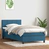 vidaXL Boxspringbett mit Matratze & LED Dunkelblau 80x210 cm Samt 3316861 Bild 4