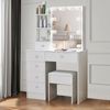 Schminktisch LED-Beleuchtung Spiegel Make-up Kosmetiktisch 3 Farben Helligkeit Bild 2