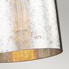 Pendelleuchte, Deckenlampe, Stahl Glas, Edelstahl , D 16,5 cm Bild 4