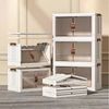 JEOBEST Aufbewahrungsbox Aufbewahrungsbox, 3 Etage, Stapelboxen, Faltbare, Lagerboxen Plastikbox auf Rollen Bild 2