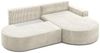Ecksofa Schlafsofa Sofa GIRONA Stoff Poso Altweiß Ottomane Rechts Bild 3