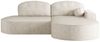 Ecksofa Schlafsofa Sofa GIRONA Stoff Poso Altweiß Ottomane Rechts Bild 2