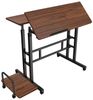 Maclean MC-124 Mobiler Verstellbarer Laptop-Tisch | Höhenverstellbarer Schreibtisch 67-115 cm | Große Arbeitsfläche 80x60 cm | Mit Seitenablage & 6 Rollen Bild 5