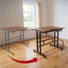 Maclean MC-124 Mobiler Verstellbarer Laptop-Tisch | Höhenverstellbarer Schreibtisch 67-115 cm | Große Arbeitsfläche 80x60 cm | Mit Seitenablage & 6 Rollen Bild 2