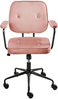 Schreibtischstuhl PAWNEE Samtstoff Rosa Bild 4