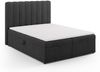 Micadoni Boxspringbett Kelp Strukturierter Stoff Anthrazit 160x200 Bild 2