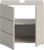 Waschbeckenunterschrank (B/H/T: 60x56x34 cm) in Kaschmir Nachbildung und schwarz Bild 3