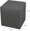 Dmora Pouf Accumoli, Mehrzwecksessel, Sitzsack, Hockerhocker, Made in Italy, 40x40 h42 cm, Dunkelgrau Bild 3