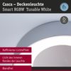 LED Deckenleuchte Smart Home Zigbee 3.0 Casca IP44 RGBW+ 1750lm 230V 20W dimmbar Alu matt Bild 3