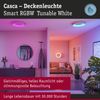 LED Deckenleuchte Smart Home Zigbee 3.0 Casca IP44 RGBW+ 1750lm 230V 20W dimmbar Alu matt Bild 4