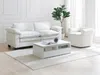 Vente-unique - SYLPIA Couchtisch Holz, Platte Weiß - B 60 cm x H 34 cm x L 110 cm Bild 2