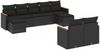 vidaXL 9-tlg. Garten-Sofagarnitur mit Kissen Schwarz Poly Rattan 3226398 Bild 2