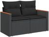 vidaXL 9-tlg. Garten-Sofagarnitur mit Kissen Schwarz Poly Rattan 3226398 Bild 4