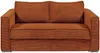 Vente-unique - LORETO Sofa SamtStoff Rot - B 223 cm95 cm x H 90 cm x L 215 cm Bild 2
