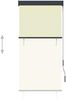 vidaXL Außenrollo 80 x 250 cm Cremeweiß 145953 Bild 3