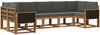 vidaXL Outdoor-Sofagarnitur mit Kissen 7 pcs Natur und Anthrazit 3385503 Bild 2