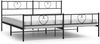 vidaXL Metallbett ohne Matratze mit Fußteil Schwarz 180x200 cm 355485 Bild 2