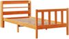 vidaXL Bettgestell mit Kopfteil ohne Matratze Wachsbraun 100x200 cm 3306596 Bild 3