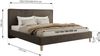 Design Polsterbett LUMARO CLASSIC 160 x 200 cm mit Lattenrost & 12cm hohen Füßen, Doppelbett mit Kopfteil, Konfigurierbar - Braun Velvet Bild 5