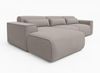 AX LIVING Wohnlandschaft mit Schlaffunktion Ruyam Hellbraun Sofa 310 cm L Bild 4