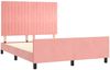 vidaXL Bettgestell mit Kopfteil Rosa 140x200 cm Samt 3125884 Bild 4