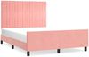 vidaXL Bettgestell mit Kopfteil Rosa 140x200 cm Samt 3125884 Bild 2