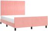 vidaXL Bettgestell mit Kopfteil Rosa 140x200 cm Samt 3125884 Bild 3