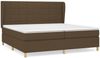 vidaXL Polsterbett mit Matratze Dunkelbraun 200x200 cm Stoff, Härtegrad: H2 [3128552] Bild 2