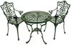 TPFGarden Sitzgruppe BOULDER, (Bistroset - Jugendstil - Gartenmöbel Set 3-teilig, 3-tlg, Sitzgruppe Aluguss antik dunkelgrün), (2x Sessel mit Armlehnen, 1x Tisch 70cm rund) Bild 5