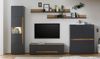 Wandboard Cintia / City, Holzwerkstoff, Schwarz, Holzfarben, 170 x 15 x 20 cm Bild 2