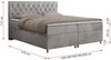 Boxspringbett Doppelbett Polsterbett Kunstlederbett mit Bettkasten - ROMA - 120x200cm - Hellgrau Velours - H3 Bild 5