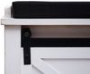 Sitzbank mit Staufächern HWC-H53, Polsterbank Sitz-Kommode, Shabby-Look Massiv-Holz Metall Stoff 43x102x33cm ~ weiß Bild 4