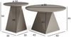 Couchtisch Aruna 2er-Set Ø50/80 cm - MDF Tisch in Taupe, FSC-zertifiziert Bild 2