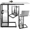 tectake Beistelltisch Laptop-Beistelltisch (1-St, 1 tlg), Laptop-Beistelltisch in praktischer C-Form Bild 5