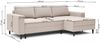 Selsey 'Nalika' Ecksofa mit Schlaffunktion, Bettkasten, Samt wasserabweisend, Ottomane rechts, Beige Bild 4